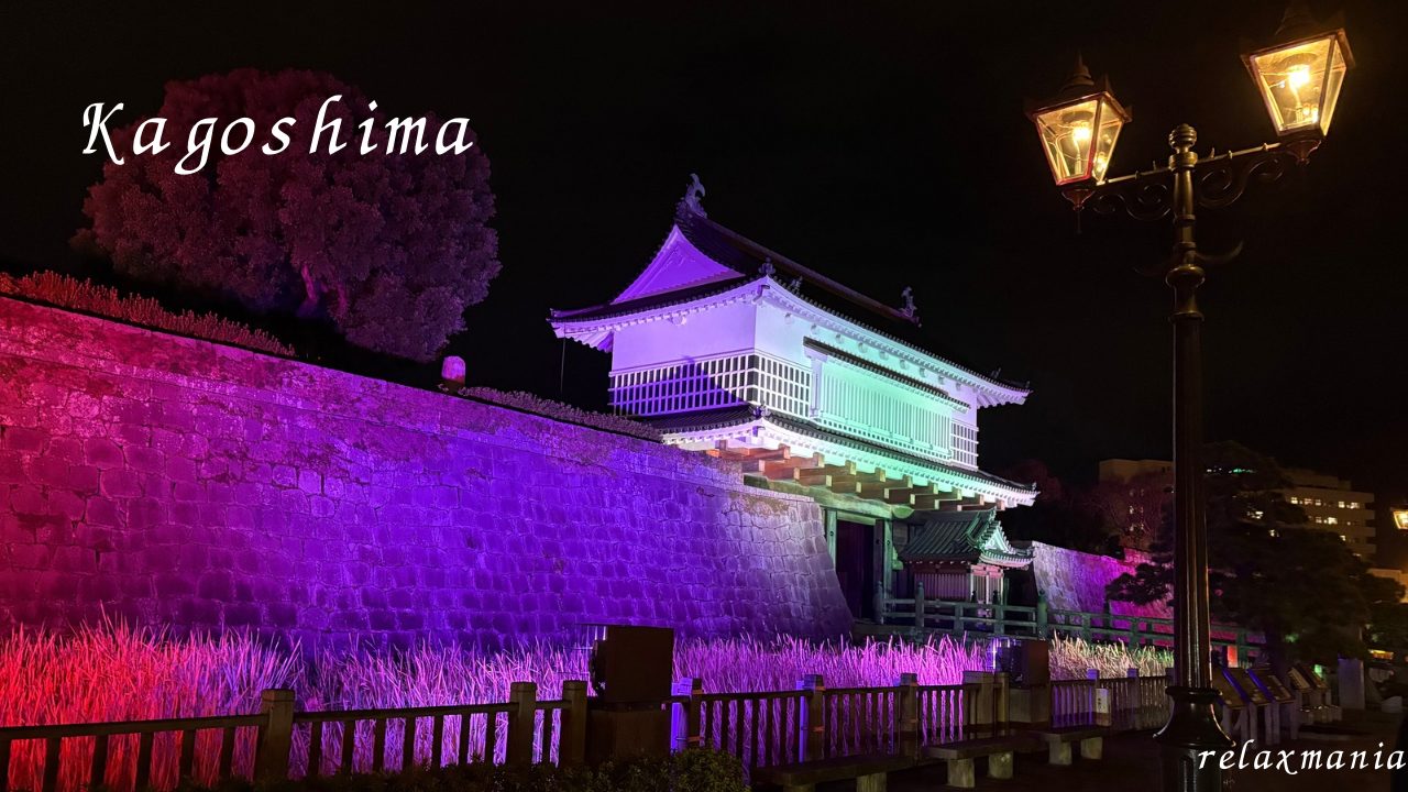 鹿児島（鶴丸）城跡 堀のハスの群生 西南戦争弾跡 イルミネーション おすすめ夜景 鹿児島城跡 鶴丸城跡