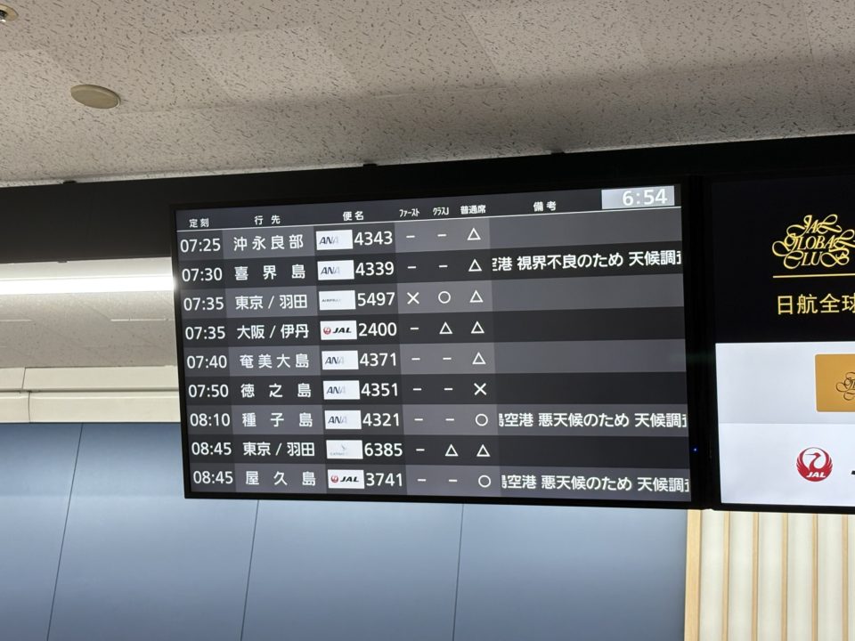 ★奄美大島旅行記 １日目 鹿児島空港から奄美大島空港へ