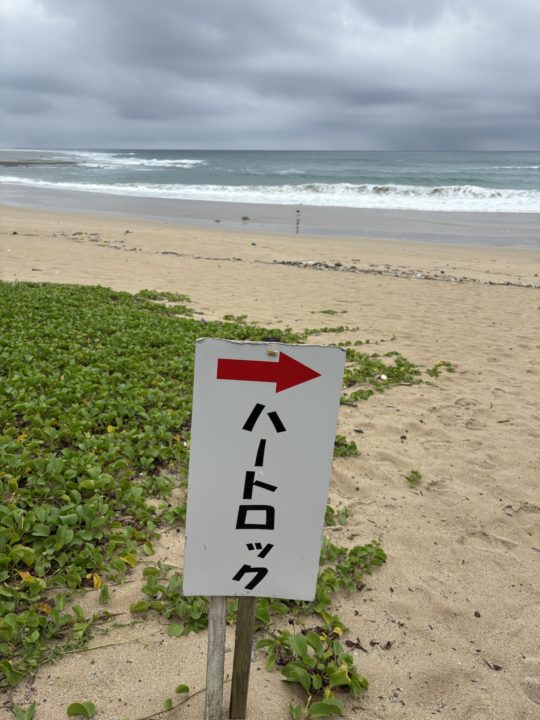 ★奄美大島旅行記 1日目 「ハートロック」干潮時間 行き方 どこ 場所 満潮 見頃 時間帯 潮位 駐車場 トイレ 看板 写真 強風