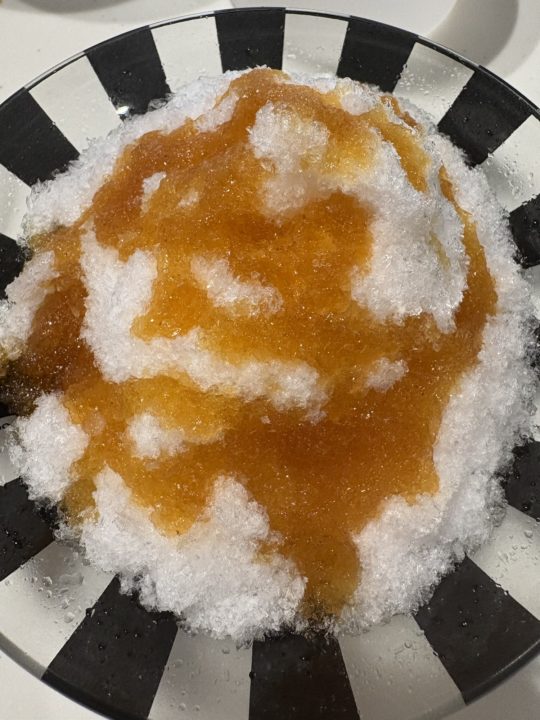 ★「アメリカンチェリーと紅茶、チャイのかき氷」の作り方 レシピ 食べた感想 紅茶シロップ チャイアイスクリーム