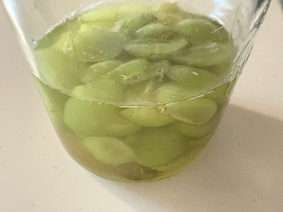 ★かんたん！「シャインマスカットのシロップ漬け」の作り方 レシピ 簡単 食べた感想