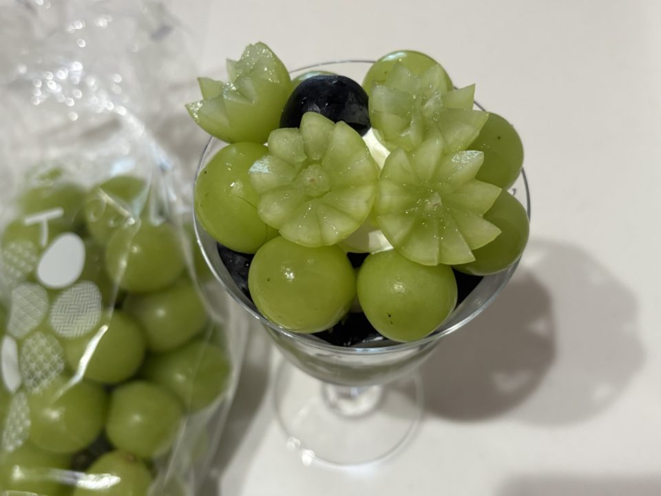 ★「シャインマスカットとナガノパープルのパフェ」の作り方 レシピ 食べた感想