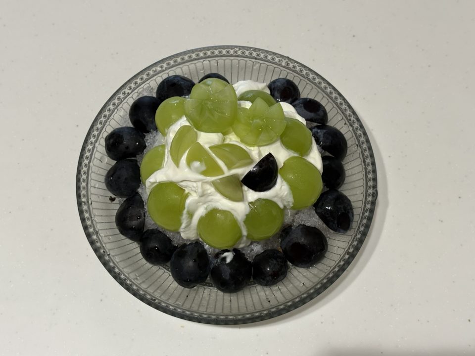 ★「シャインマスカットとナガノパープルのかき氷」の作り方 レシピ 食べた感想