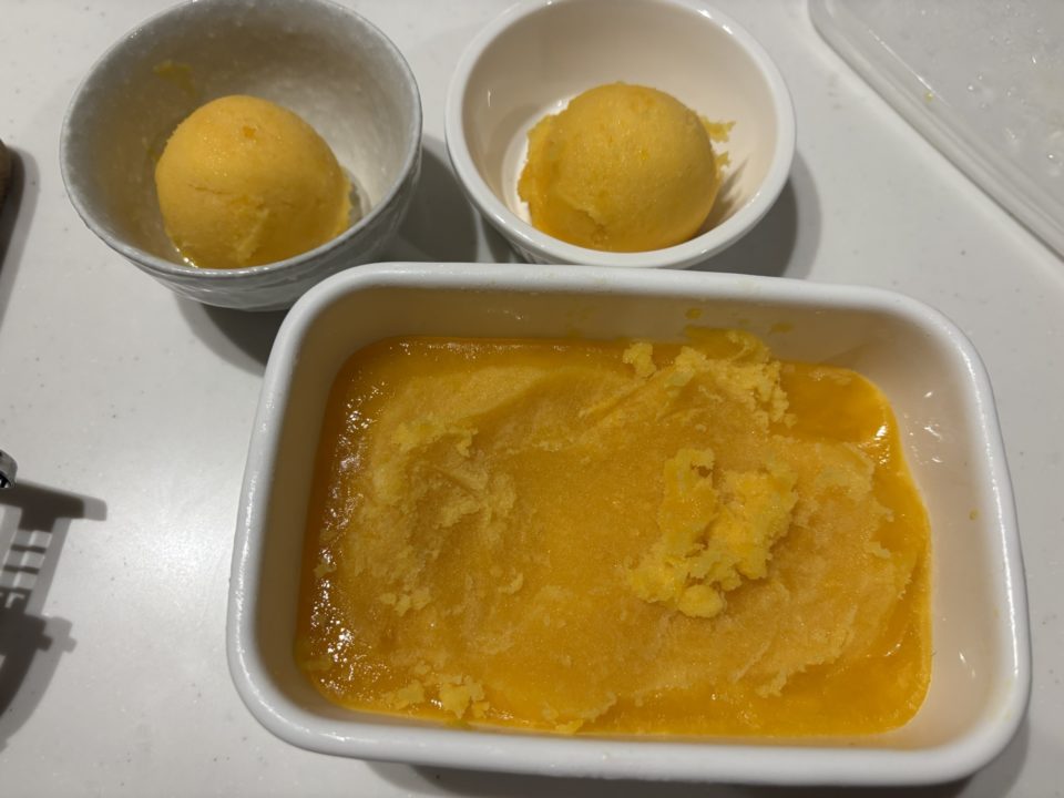 ★「マンゴージェラート」の作り方 レシピ マンゴーの切り方 食べごろ 旬 食べた感想