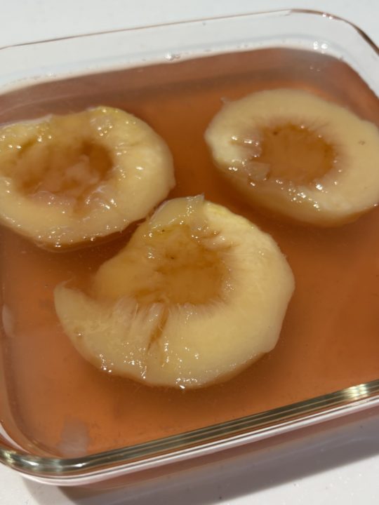 ★かんたん！「桃のコンポート」の作り方 レシピ 食べた感想 簡単