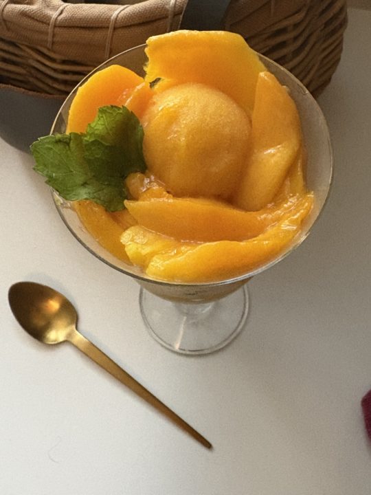 ★「マンゴーパフェ」作り方 レシピ 食べた感想 パッションフルーツ バナナ トロピカル