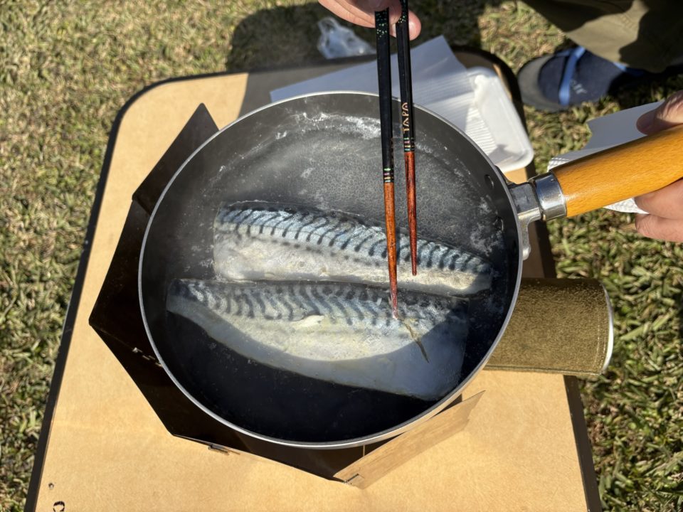 ★キャンプ飯 天ぷら、お鍋などしっかりめ編 サバサンド、ポテトチップス、クッキングイベントにも参加しました