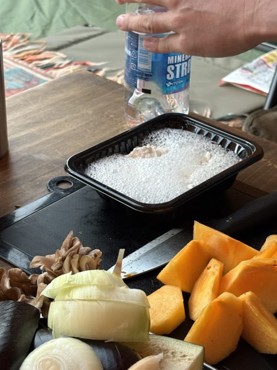 ★キャンプ飯 天ぷら、お鍋などしっかりめ編 サバサンド、ポテトチップス、クッキングイベントにも参加しました