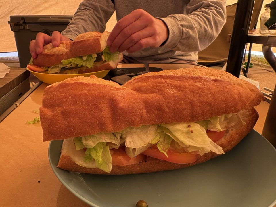 ★キャンプ飯 天ぷら、お鍋などしっかりめ編 サバサンド、ポテトチップス、クッキングイベントにも参加しました