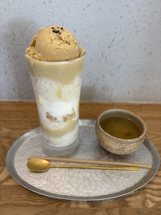 ★大好きな「水菓子屋」でレディースセット＆さつまいものパフェ氷＆パンプキンクリームキャラメル堪能！＠宮崎県都城市