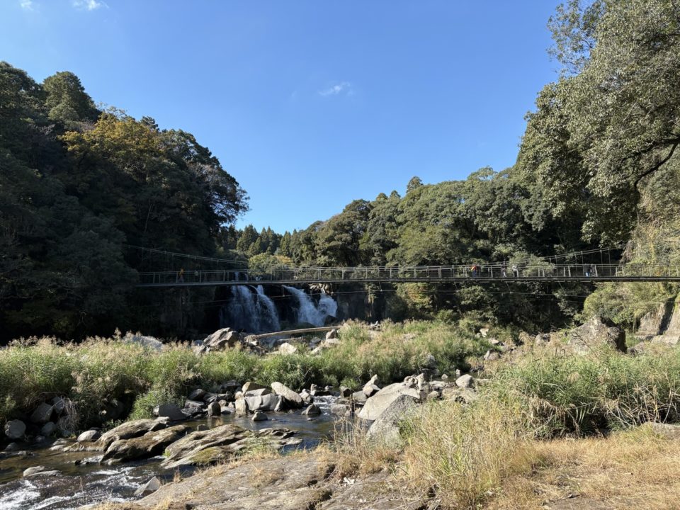 ★関之尾滝 日本の滝百選に納得!昼は水しぶき、夜は夜景がすごい! スノーピーク都城からも歩いて行けます!@宮崎県都城市