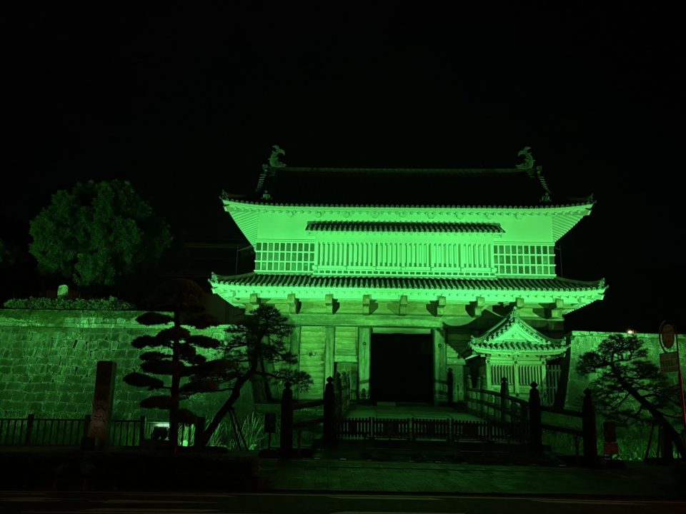 鹿児島（鶴丸）城跡 堀のハスの群生 西南戦争弾跡 イルミネーション おすすめ夜景 鹿児島城跡 鶴丸城跡